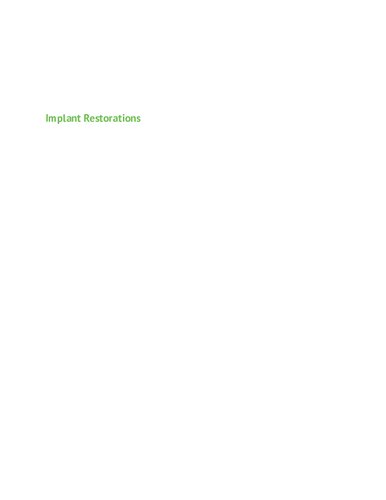 Implant restorations ; a step-by-step guide (PDF Instant Download)