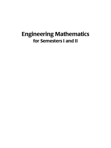 Engineering Mathematics for Semesters I and II (PDF Instant Download)