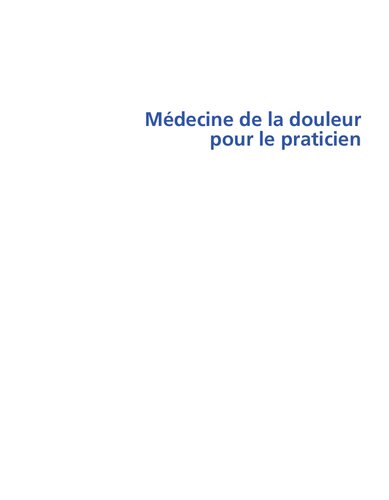 Médecine de la douleur pour le praticien (PDF Instant Download)