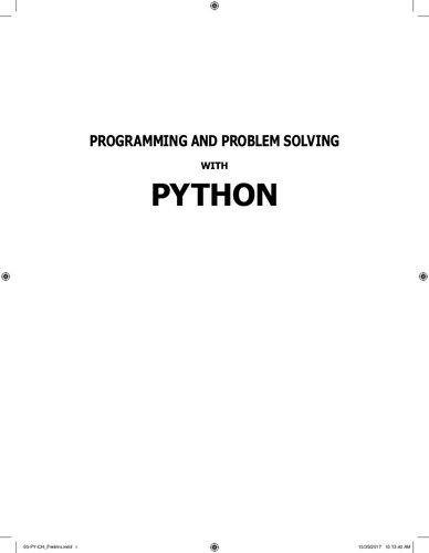 Programming And Problem Solving With Phython (PDF Instant Download)