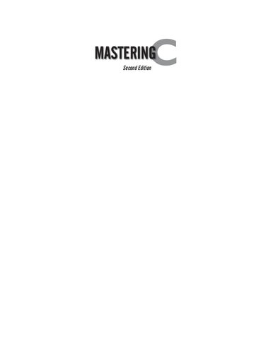 Mastering C (PDF Instant Download)
