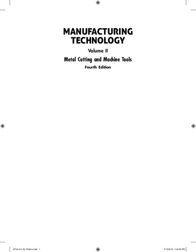 Manufacturing Technology Vol 2 (PDF Instant Download)