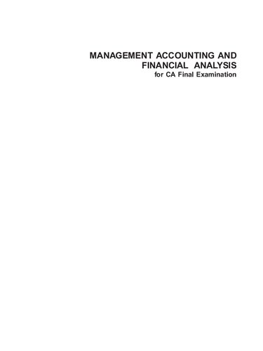 Management Accounting And Financial Analysis For CA Final Examination (PDF Instant Download)