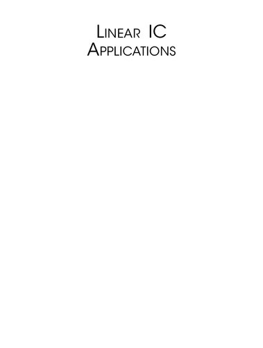 Linear IC Applications (PDF Instant Download)
