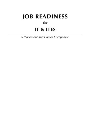 Job Readiness For It And Ites (PDF Instant Download)
