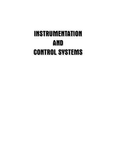 Instrumentation And Control Systems (PDF Instant Download)