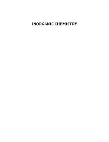 Inorganic Chemistry, 1Ed (PDF Instant Download)