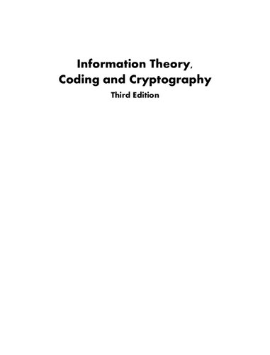 Information Theory Coding And Cryptography (PDF Instant Download)