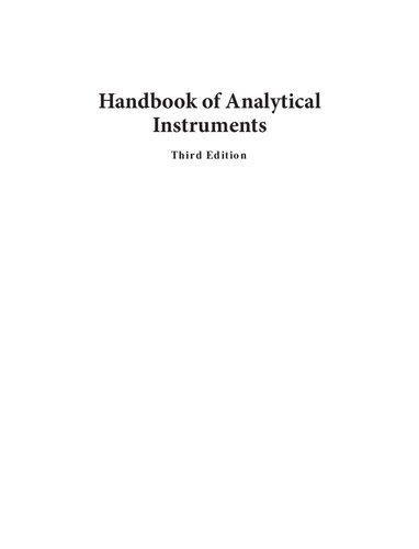 Handbook Of Analytical Instruments (PDF Instant Download)