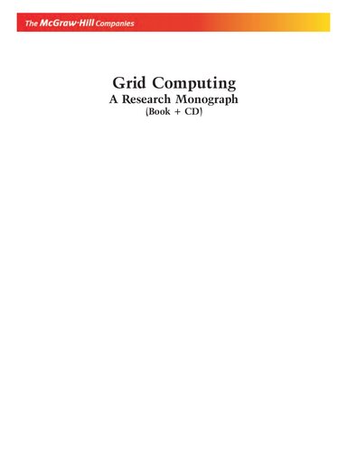 Grid Computing: A Research Monograph (PDF Instant Download)