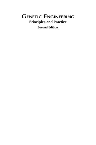 Genetic Engineering: Principles And Practice (PDF Instant Download)