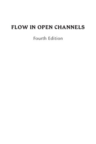 Flow in open channels (PDF Instant Download)