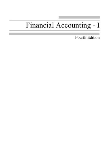 Financial Accounting – I (PDF Instant Download)