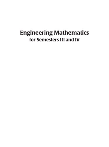 Engineering Mathematics for Semesters III and IV (PDF Instant Download)