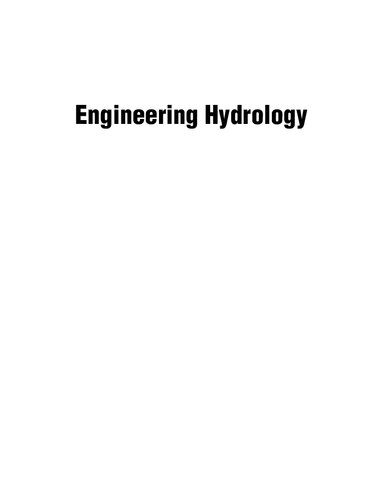 Engineering Hydrology (PDF Instant Download)