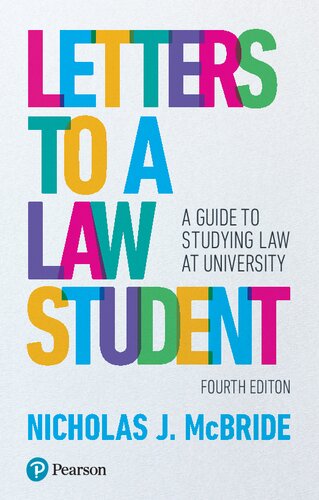 Letters to a Law Student: A guide to studying law at university (PDF Instant Download)