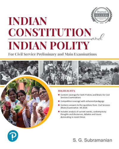 Indian Constitution & Indain Polity For Civil Service Preliminary & Main Examinations (PDF Instant Download)