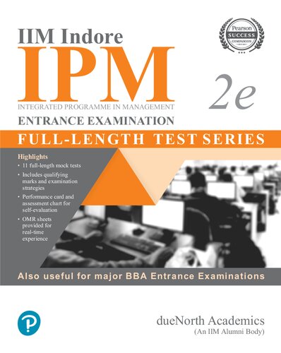 IIM Indore IPM Entrance Examination Full-Length Test Series (PDF Instant Download)