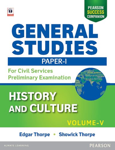 General Studies for Civil Services Preliminary Examination Vol V Paper I History and Culture (PDF Instant Download)