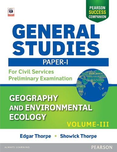 General Studies for Civil Services Preliminary Examination Vol III Paper I Geography and Environmental Ecology (PDF Instant Download)