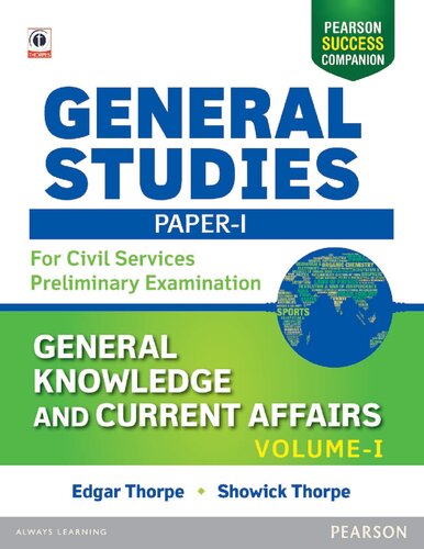 General Studies for Civil Services Preliminary Examination Vol I Paper I General Knowledge (PDF Instant Download)