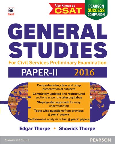 General Studies for Civil Services Preliminary Examination 2016 Paper II (PDF Instant Download)