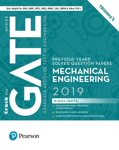 GATE 2019 Mechanical Engineering Previous Years' Solved Question Papers (PDF Instant Download)