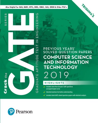 GATE 2019 Computer Science and Information Technology Previous Years' Solved Question Papers (PDF Instant Download)