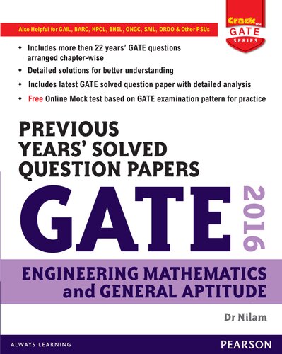 GATE 2016 Engineering Mathematics and General Aptitude Previous Years' Solved Question Papers (PDF Instant Download)