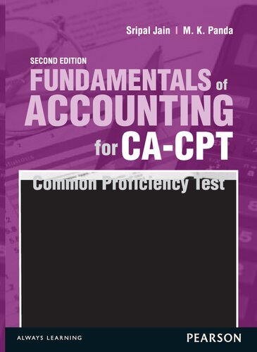 Fundamentals Of Accunting For CA-CAPT : Common Proficiency Test (PDF Instant Download)