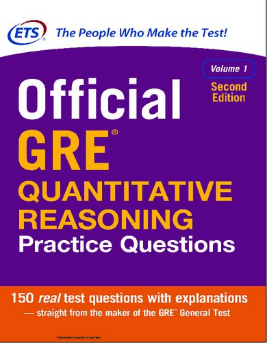 Official GRE Quantitative Reasoning Practice Questions, Second Edition (PDF Instant Download)