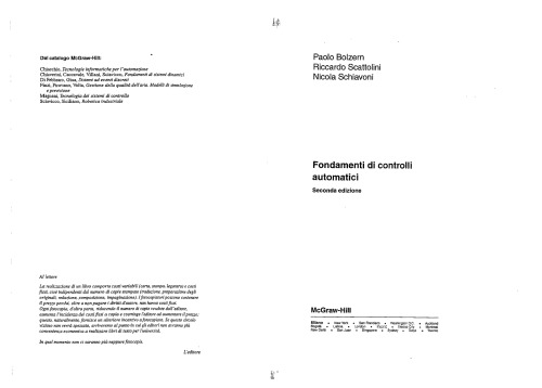 Fondamenti di controlli automatici (PDF Instant Download)
