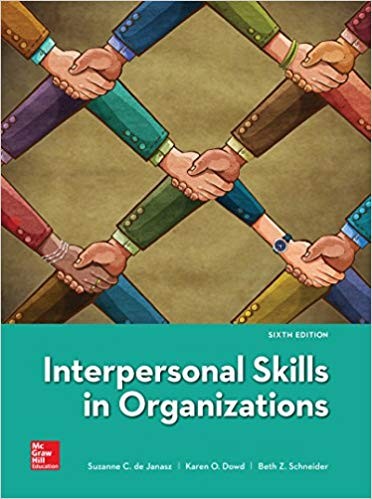 Interpersonal Skills in Organizations 6th Edition by Suzanne de Janasz (PDF Instant Download)