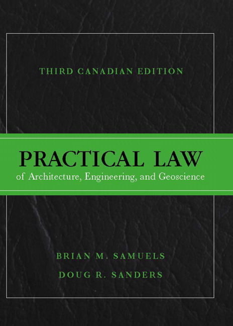 Practical Law of Architecture, Engineering, and Geoscience, Third Canadian Edition, Test Bank (PDF Instant Download)