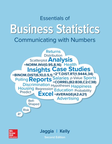 Essentials Of Business Statistics: Communicating With numbers (PDF Instant Download)