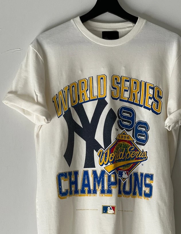 Vintage New York Yankees 1996 World Series Champions Tee Shirt OutfitVintage New York Yankees 1996 World Series Champions Tee Shirt Outfit For Men And Women