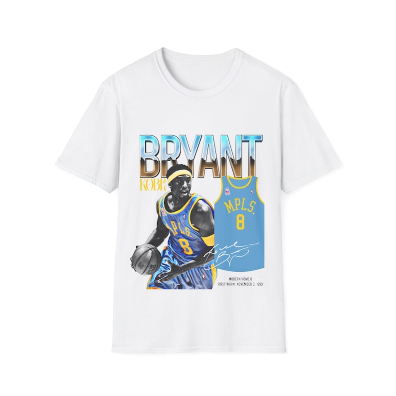 Kobe Bryant NBA Graphic Tee T-Shirt Mens Retro Los Angeles Lakers Throwback Gift Basketball Clothes For Him