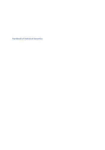 Handbook of Statistical Genomics: Two Volume Set, Fourth Edition (PDF Instant Download)