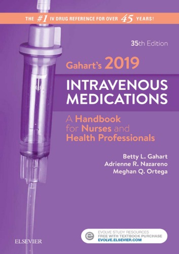 Gahart’s 2019 Intravenous Medications: A Handbook for Nurses and Health Professionals (PDF Instant Download)