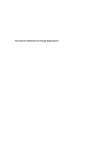 Ferroelectric Materials for Energy Applications (PDF Instant Download)