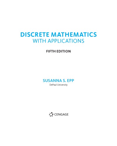 Discrete Mathematics with Applications [5th ed.] (without the photoportraits) (PDF Instant Download)