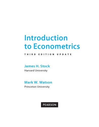 Introduction to Econometrics [3rd ed. update] (PDF Instant Download)