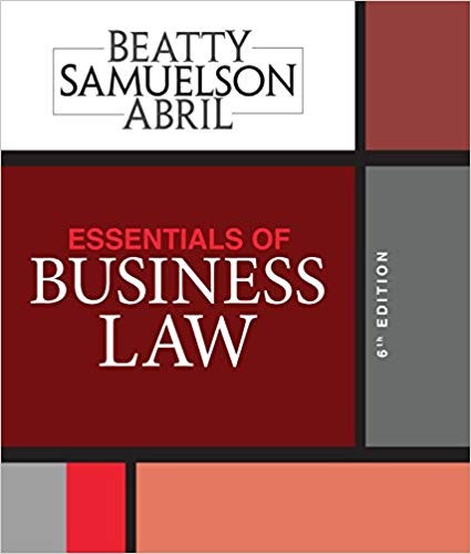 Essentials of Business Law 6th Edition by Jeffrey F. Beatty (PDF Instant Download)