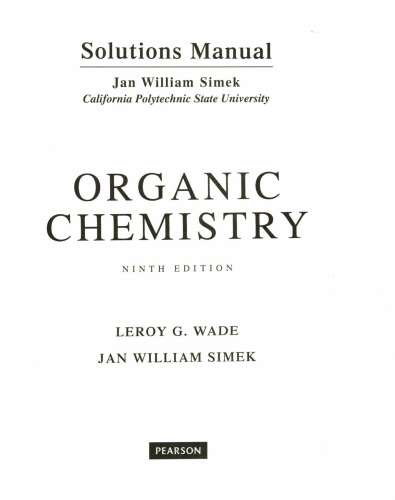 ORGANIC CHEMISTRY – Solution Manual (ninth edition) (PDF Instant Download)
