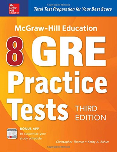 McGraw-Hill Education 8 GRE Practice Tests (PDF Instant Download)