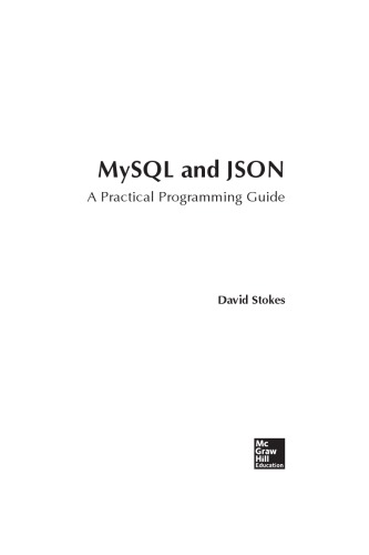 MySQL and JSON. A practical Programming Guide (PDF Instant Download)
