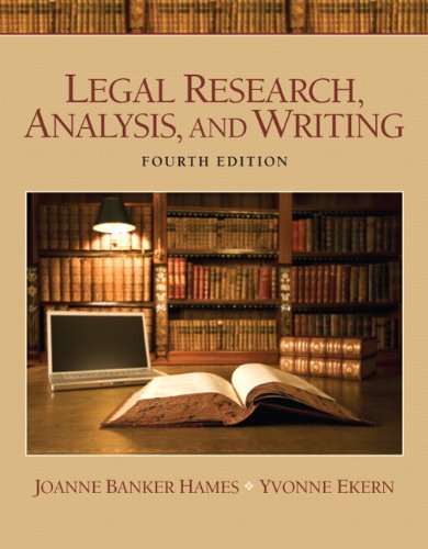 Legal Research, Analysis, and Writing 4th Edition (PDF Instant Download)