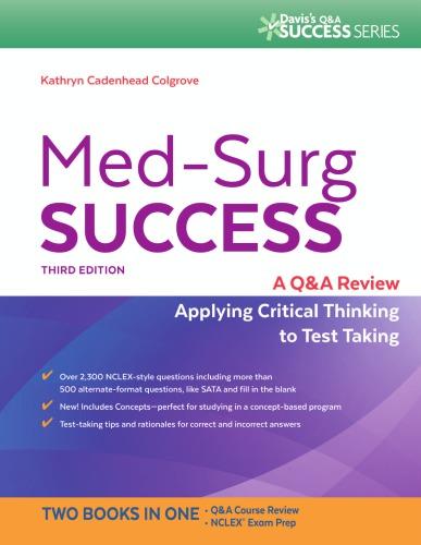 Med Surg Success A Q A Review Applying Critical Thinking To Test Taking 3Rd Edition (PDF Instant Download)