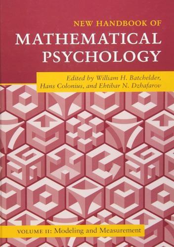 New Handbook Of Mathematical Psychology Modeling And Measurement (PDF Instant Download)