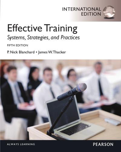 Effective Training 5Th Edition (PDF Instant Download)